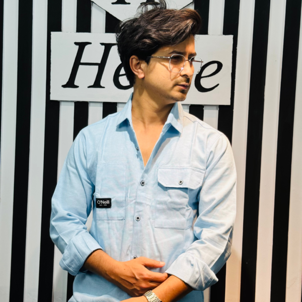 blue shirt