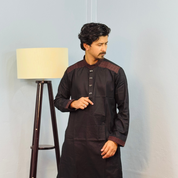 Pakistani premium Panjabi(Black)